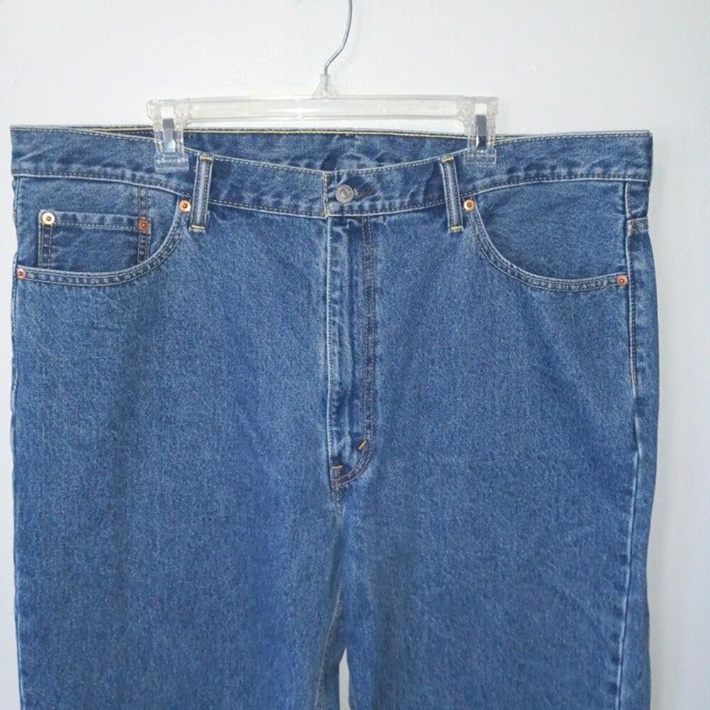 Levis 550 Relaxed Fit Straight Leg Jeans-Size 42x32-Stonewash-Red Tab-Classic - Picture 3 of 10